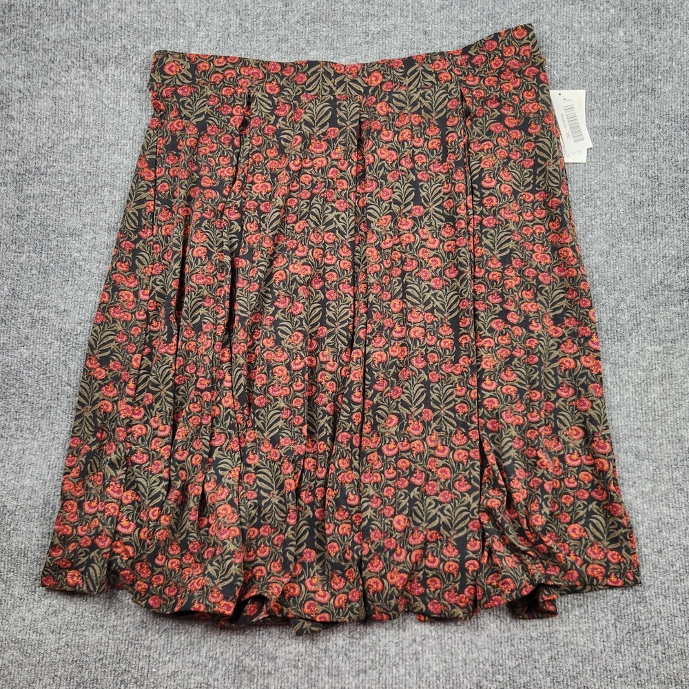 LuLaRoe Madison Skirt 3XL NWT Floral Pleated Pocket Knee Length Plus Size Boho - Picture 5 of 5